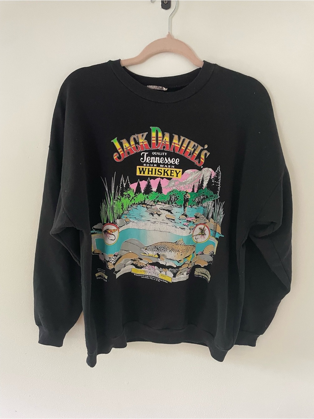 Jack Daniels Black Graphic Crewneck Sweater - Unisexe